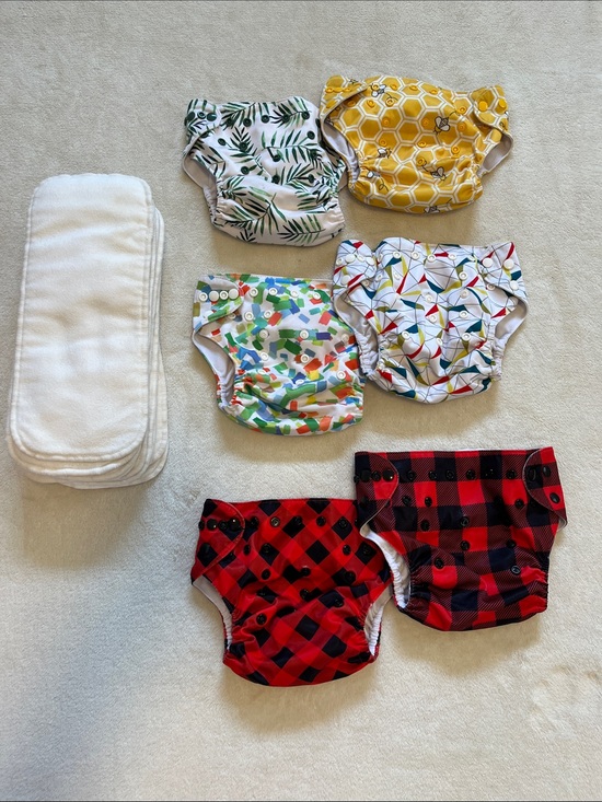 Nora'S Nursery Other - Nora’s Nursery | Adjustable Cloth Diapers Multi-color Lot & Inserts